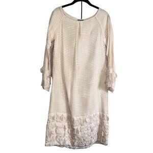 Custom Eric Raisina silk shift dress - polka dots & ruffles